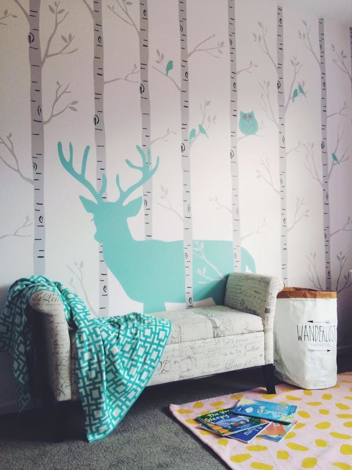 Photo of a mid-sized contemporary gender-neutral kids' bedroom for kids 4-10 years old in Christchurch with white walls, carpet and grey floor.