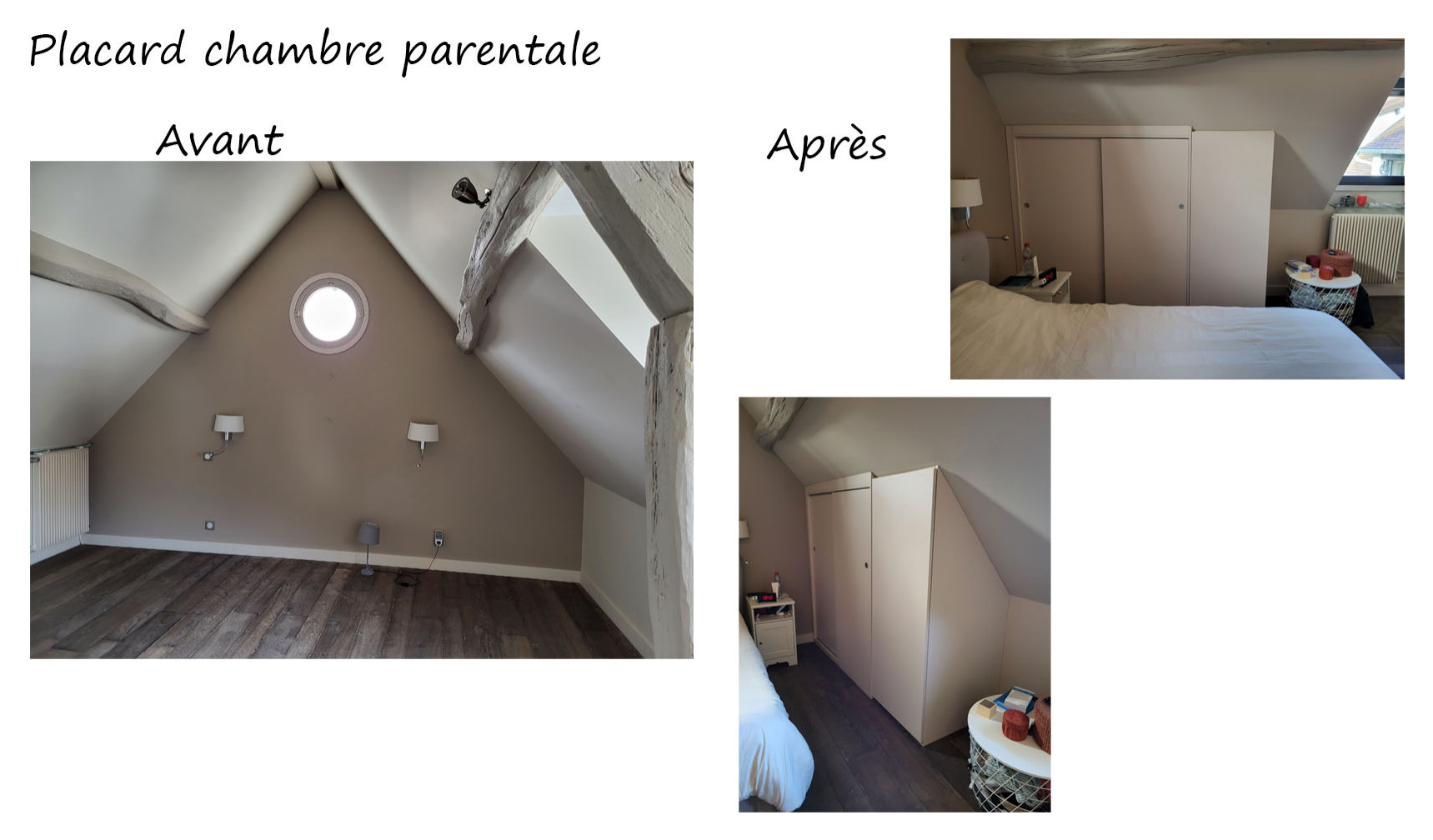 Création d'un placard dans chambre parentale