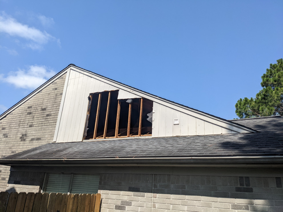 Siding blow of of gable end wall
