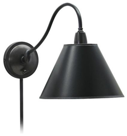 Empire Oil-rubbed Bronze Hyde Plug-in Swing Arm Wall Lamp