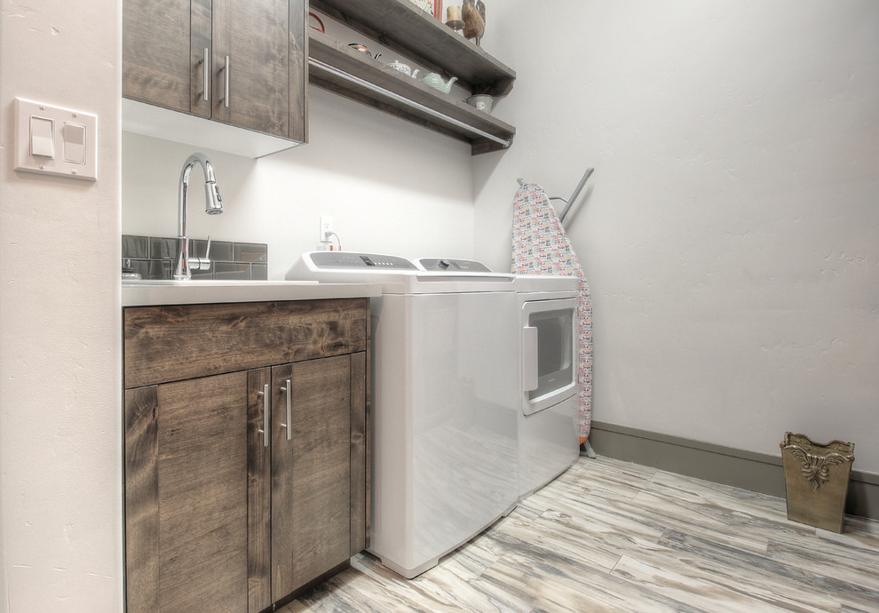 This is an example of an industrial laundry room in Boise.
