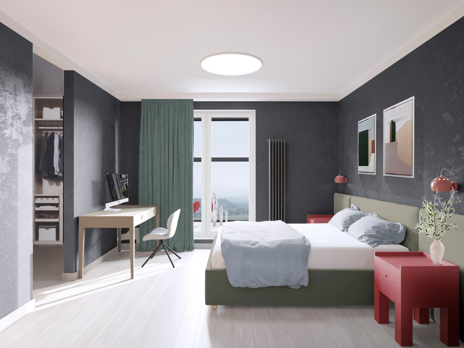 Мастер-спальня с гардеробной