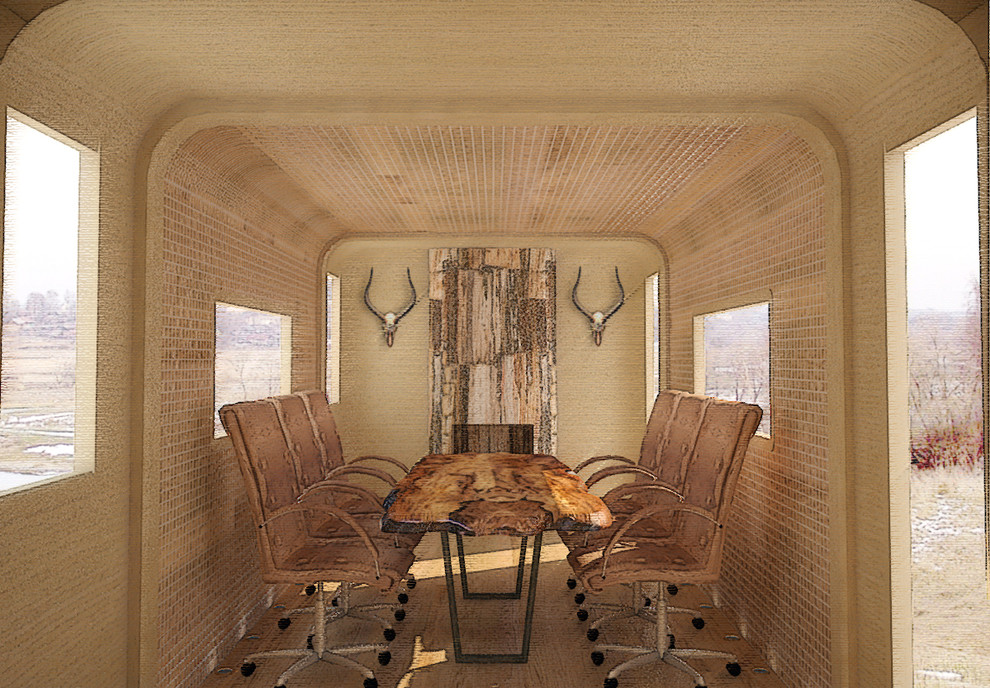 Эскиз дизайн-концепта столовой в охотничем "доме на колесах"