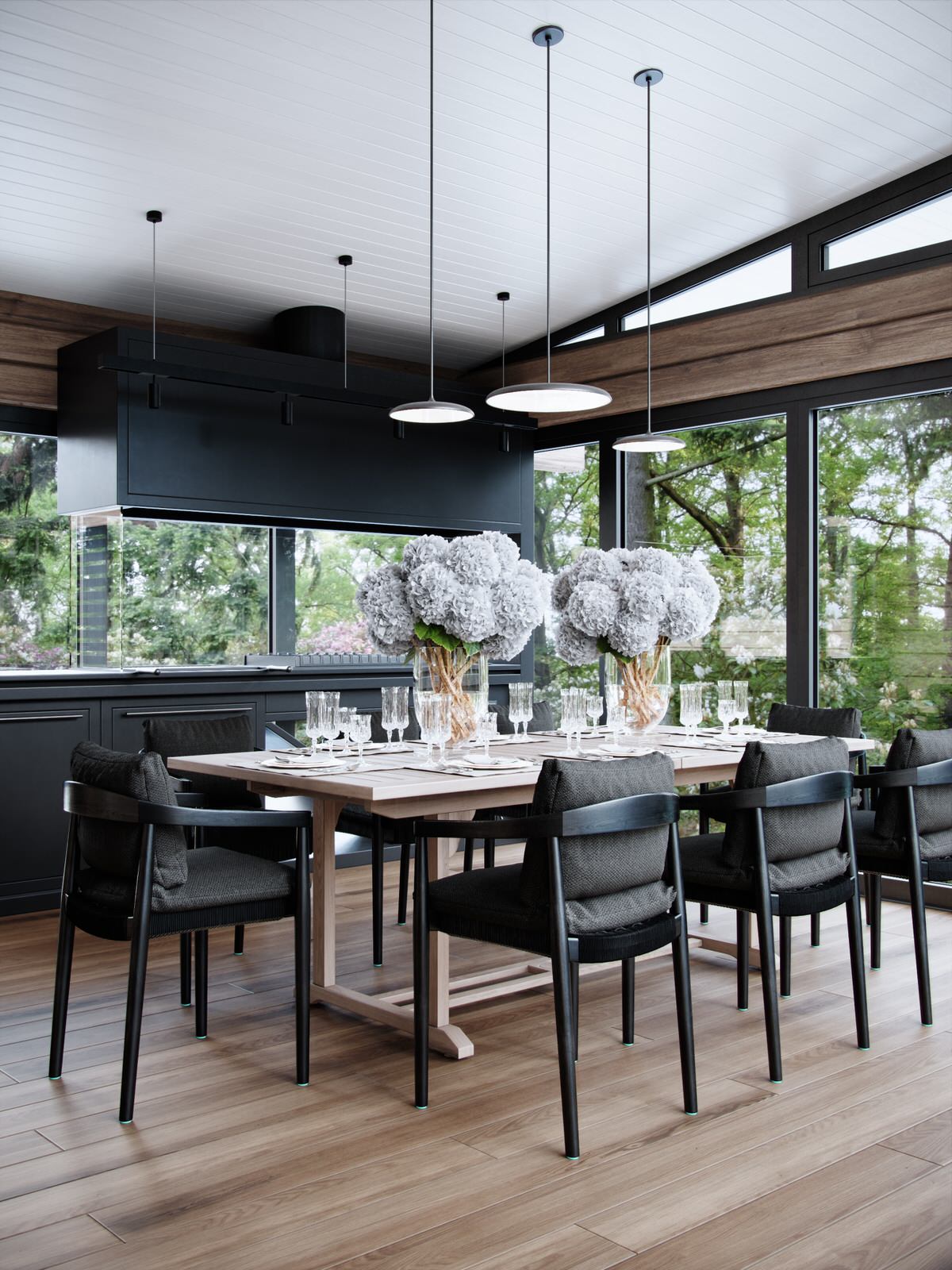 Дизайн интерьера загородного дома из бруса