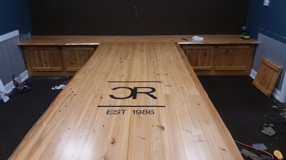 Cypress conference table & credenza