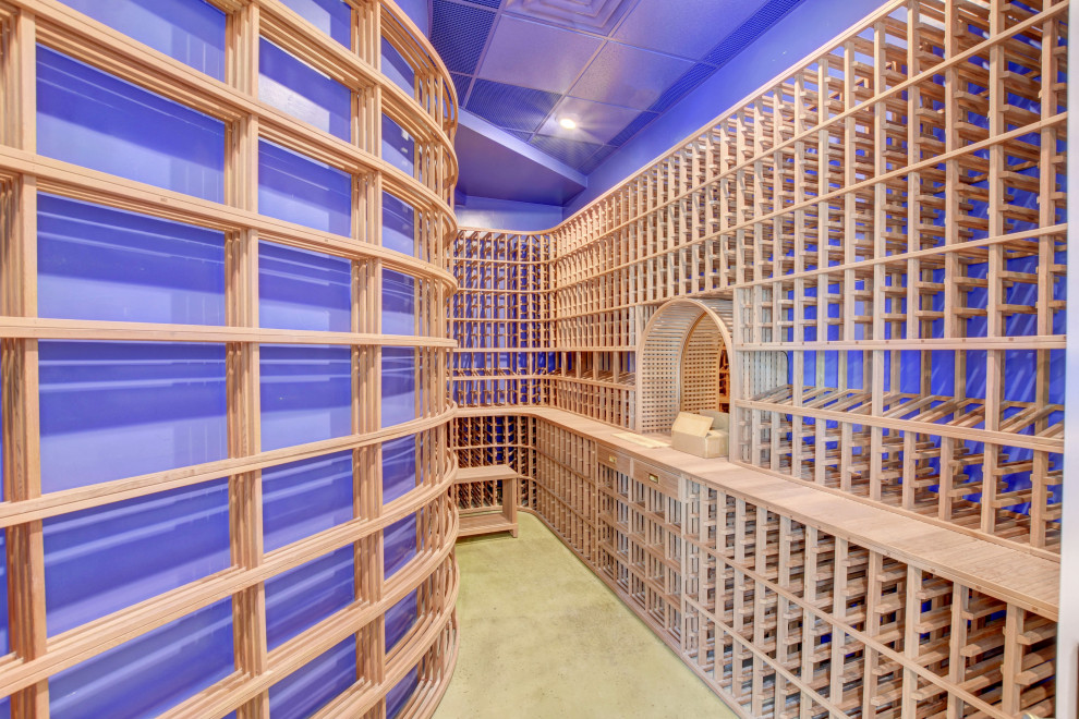 This is an example of a midcentury wine cellar in Las Vegas.
