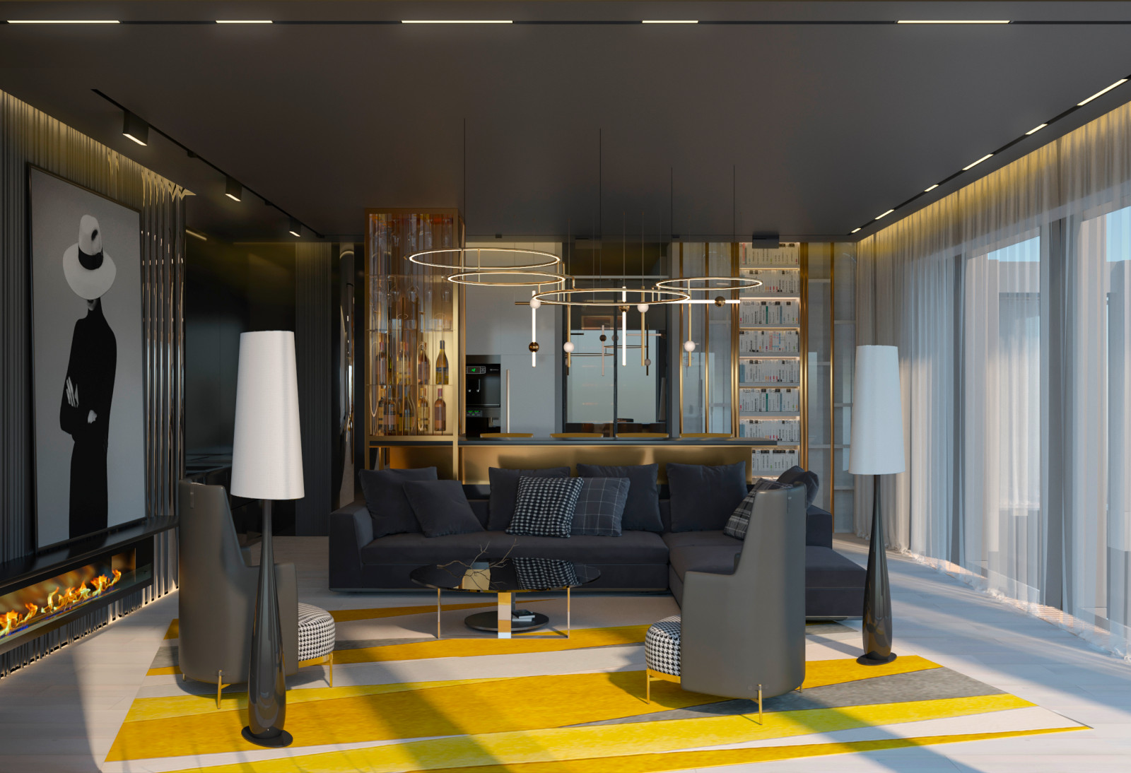 гостиная и кухня-столовая