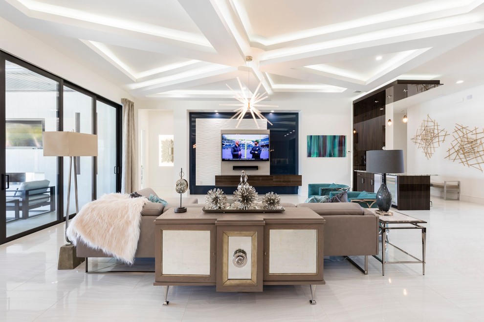 Zimmerman Residence - Enjoy this open floor plan full of sleek lines and pops of color in each direction.