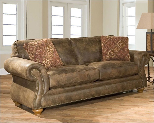 Broyhill - Laramie Queen Sleeper Sofa and Loveseat in Olive - 5081-7Q / 5081-1Q-