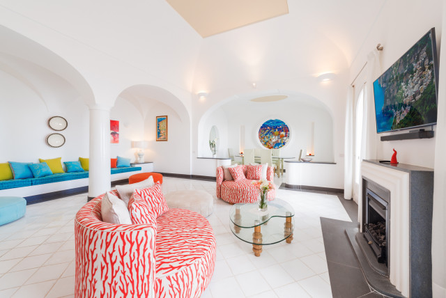Villa Edlin - Praiano middelhavsstil-dagligstue