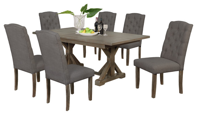 7 Piece Dining Set Transitional Dining Sets By All In One Furniture