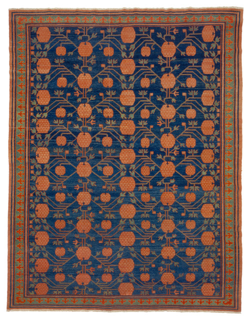 Vibrant Hand-Woven Traditional Hamadan Rug, 7'10" X 9'10"
