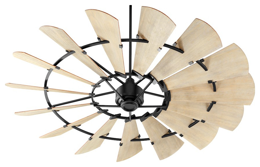Quorum Windmill 72" Ceiling Fan, Noir