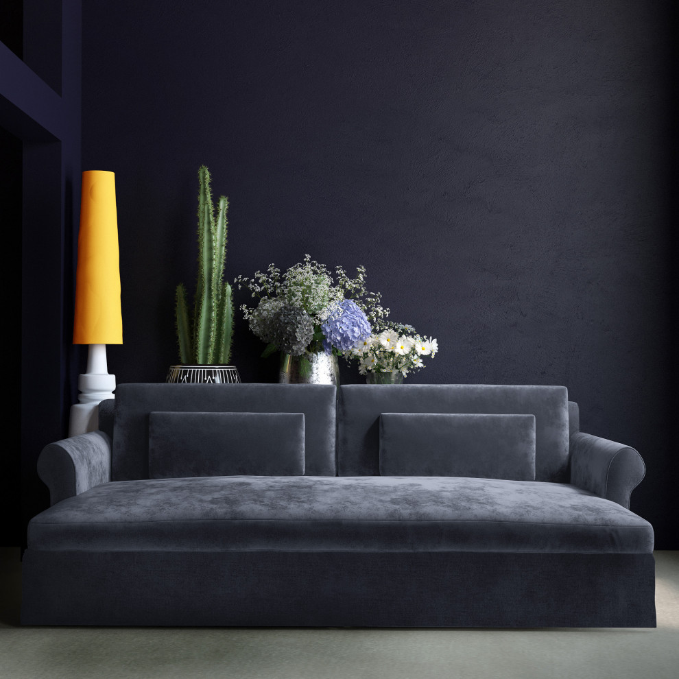 Example of a trendy living room design in Denver