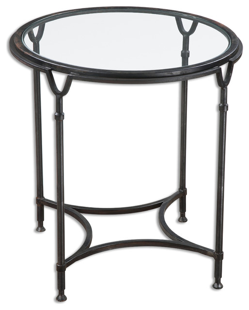 Samson Glass Side Table Transitional Side Tables And End Tables