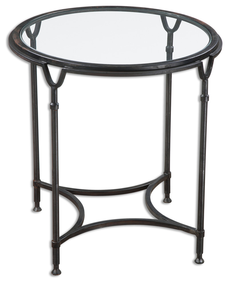 Samson Glass Side Table Transitional Side Tables And End Tables