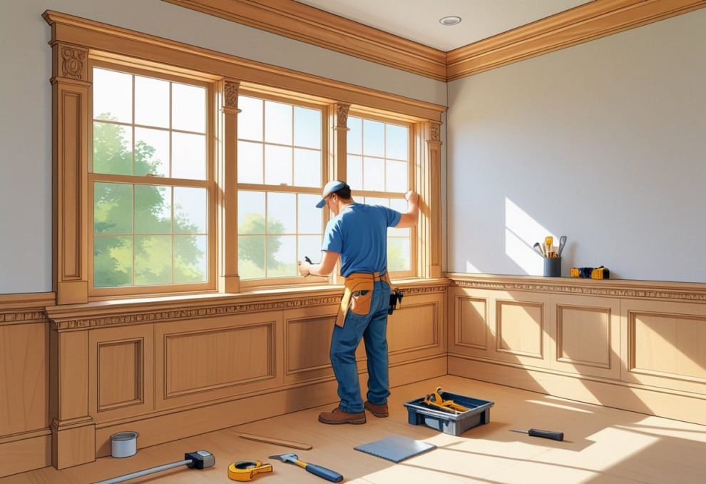 A man checking in on a window