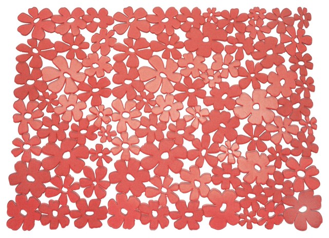 Idesign Blumz Sink Mat Large Red Idesign Blumz Sink Mat Large Red
