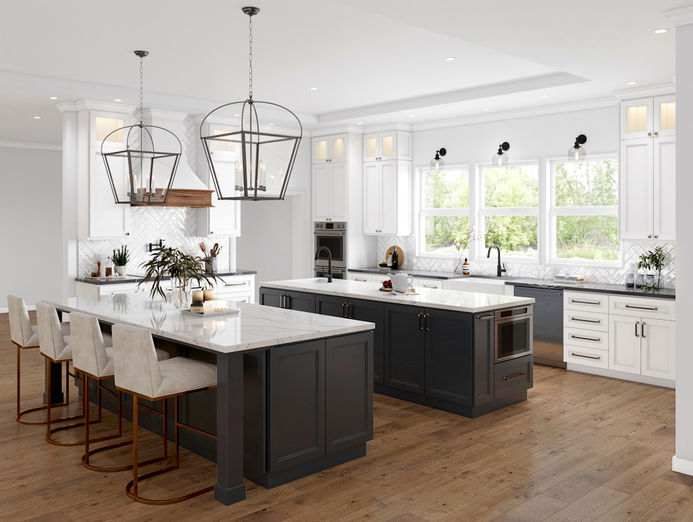 Example of a transitional kitchen design in San Francisco