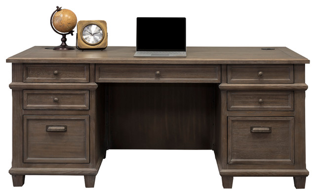 Martin Furniture Carson Double Ped Desk - Transitional - Desks And ...