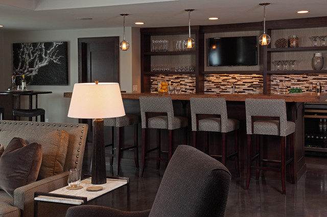 Rustic Contemporary rustic-home-bar