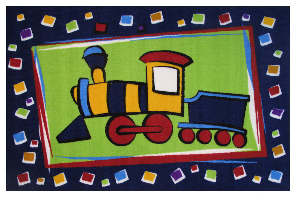 Fun Rugs Fun Time Collection Choo Choo Train Area Rug, 39"x58