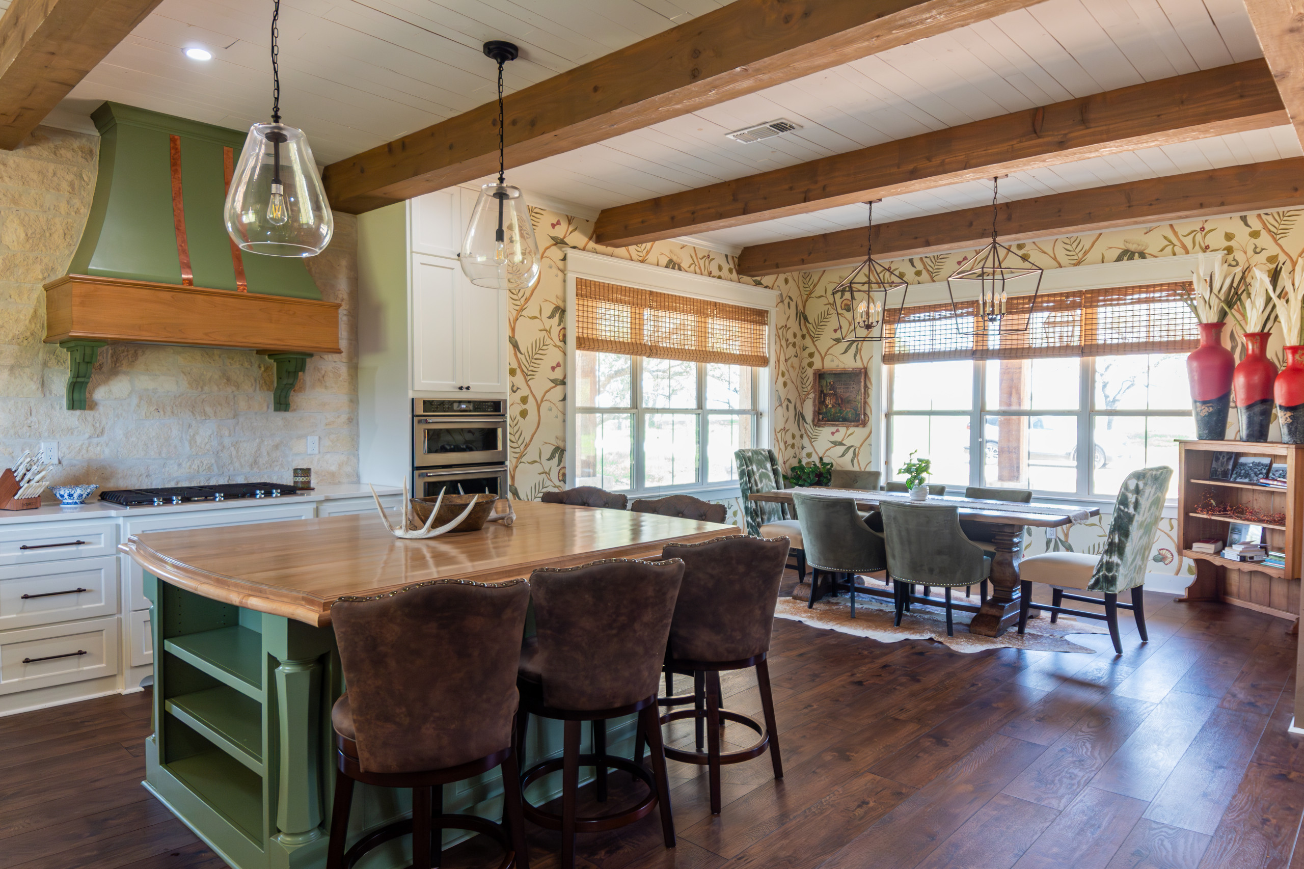 Colorful Modern Farmhouse Kitchen/Dining