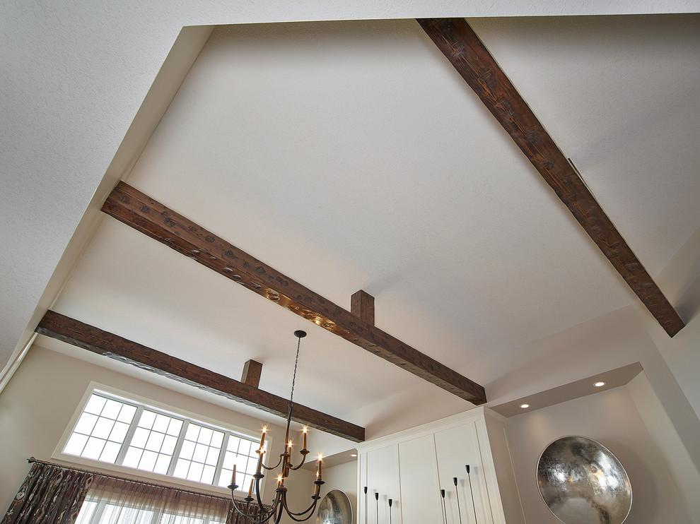 Inspiration for a rustic home design remodel in Edmonton