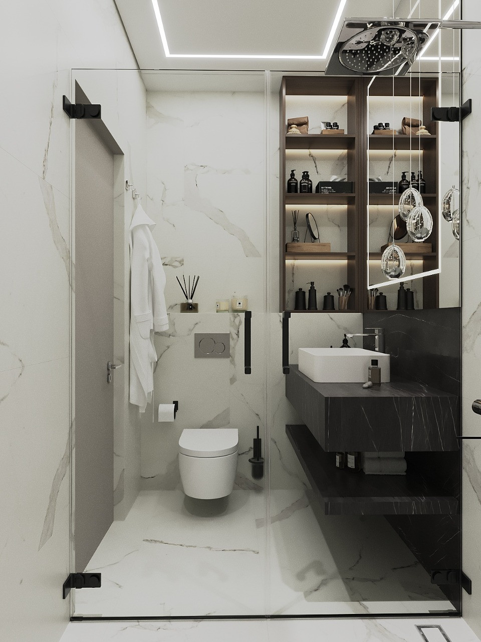 Варианты санузла в частном доме при гостевой спальне