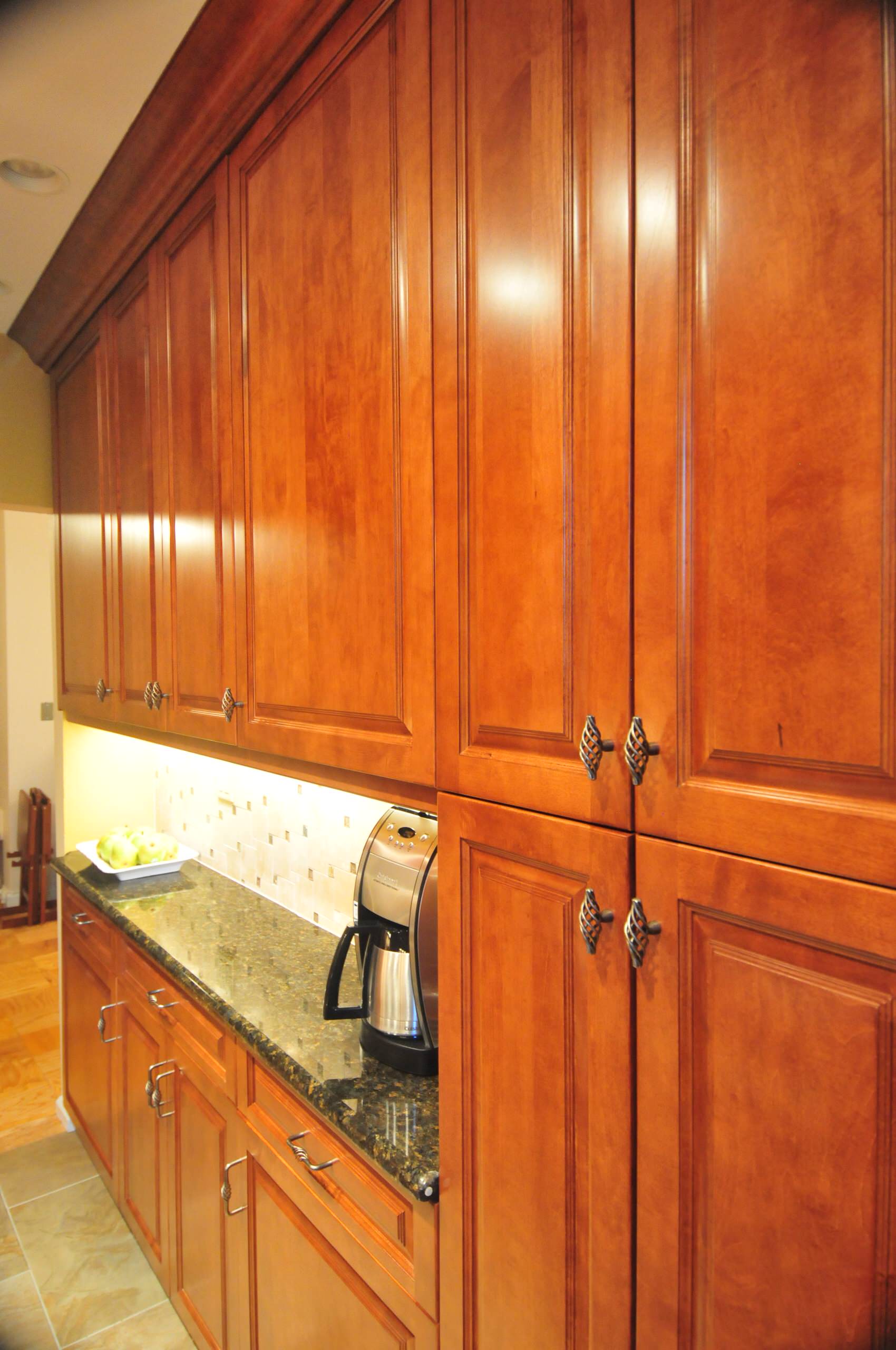 Traditional Raised-Panel Maple Kitchen