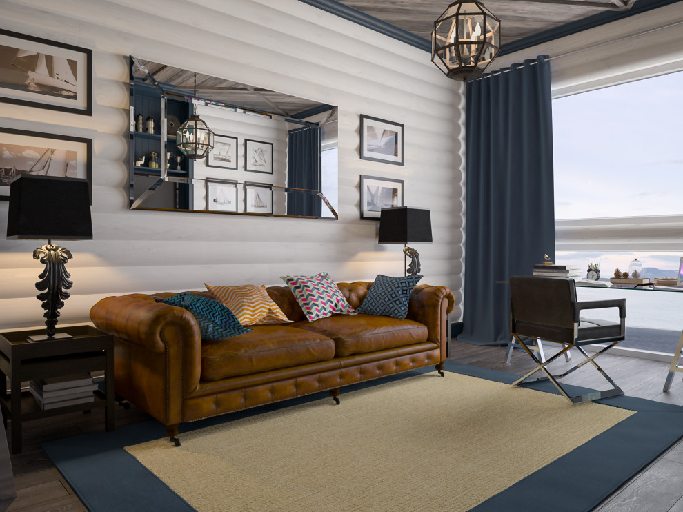 Кабинет в срубовом доме