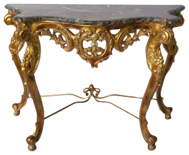 Rosia 49 61 Console Table Victorian, Aspen Carved Console Table