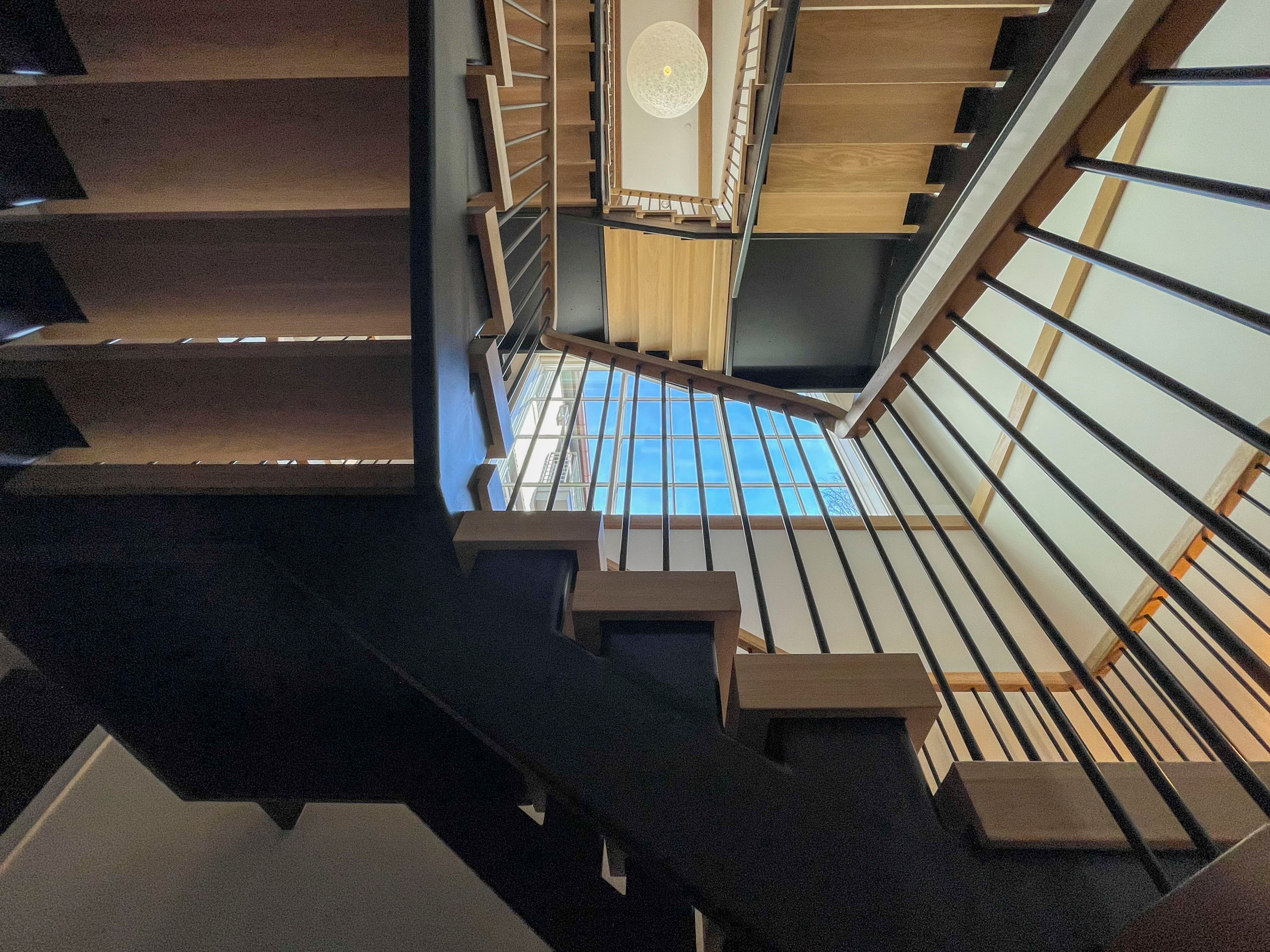 96_Dramatic cantilevered no-riser staircase, Bethesda, MD 20814