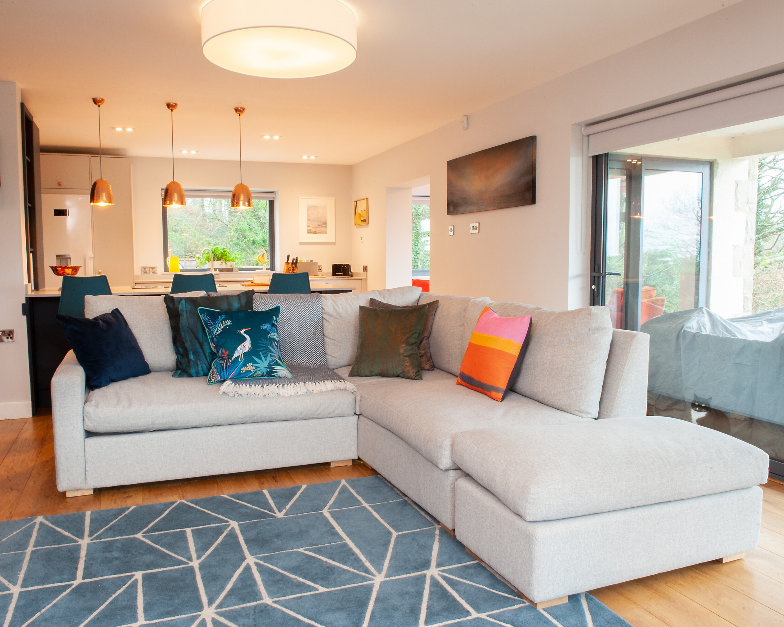 Living room - contemporary living room idea in Dorset