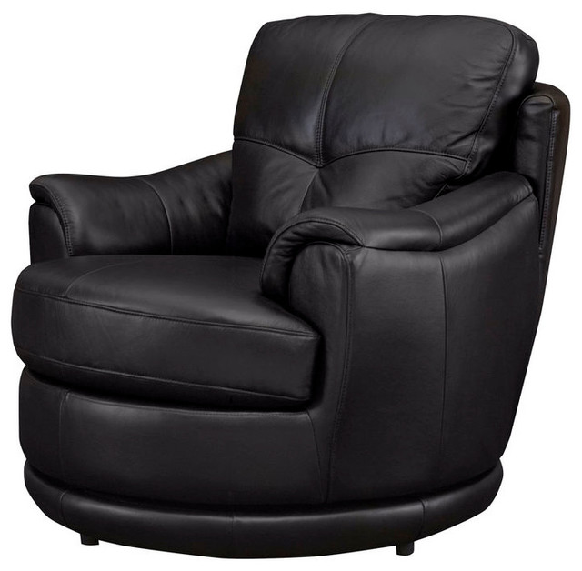 Houzz Leather Italia Swivel 100 Tub Chair Swivel 100 Leather Tub Chair Transitional Armchairs And Accent Chairs