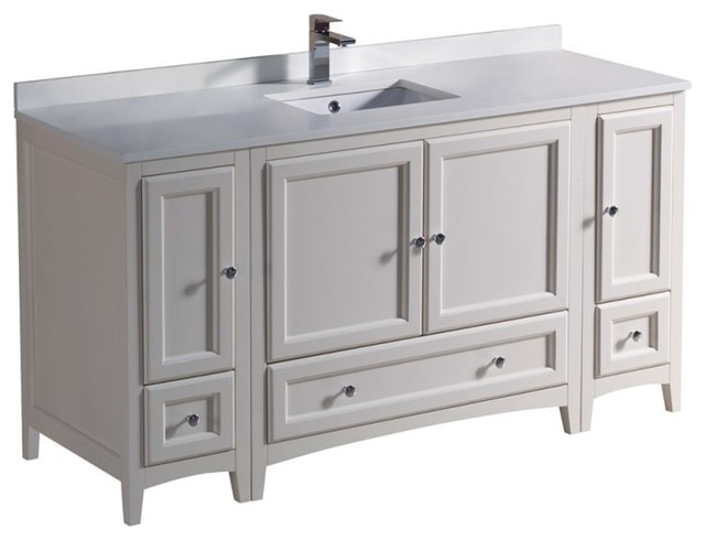 fresca windsor traditional bathroom cabinet with top & sink