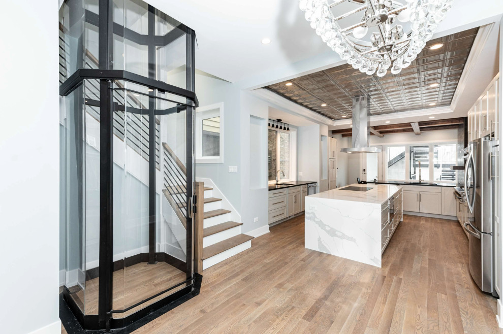 Chicago Luxury Kitchen Renovation with Residential Elevator