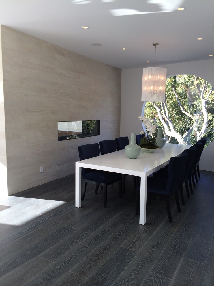 Design ideas for a contemporary dining room in Los Angeles.