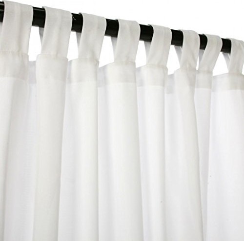 Sunbrella Dupione Laurel Tab Top Outdoor Curtains Contemporary