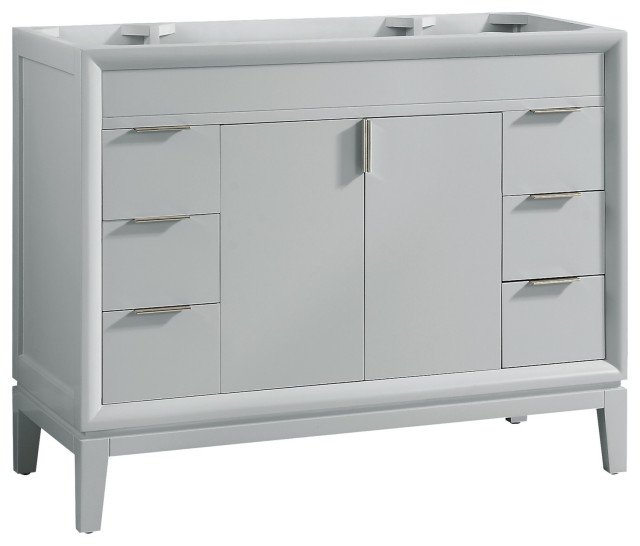 Avanity Emma 42" Vanity Only, Dove Gray - Contemporary - Bathroom ...