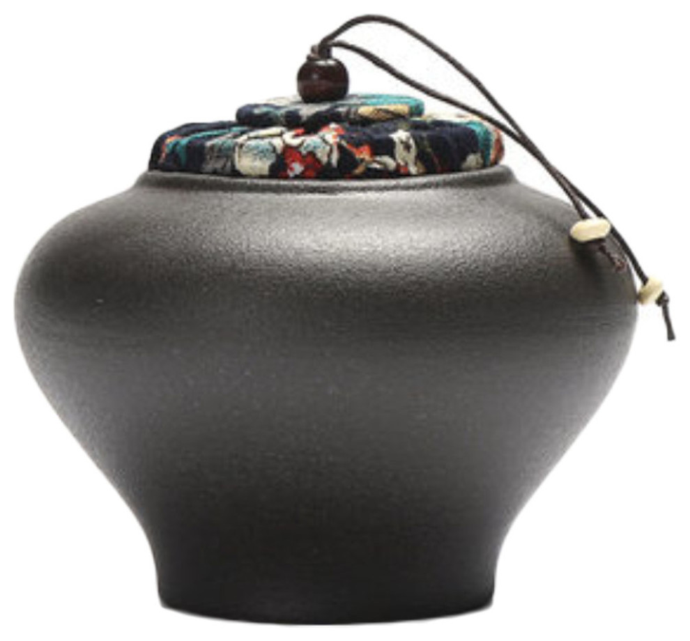 Japanese Ceramic Tea Canister, A17 Asian Kitchen Canisters And Jars