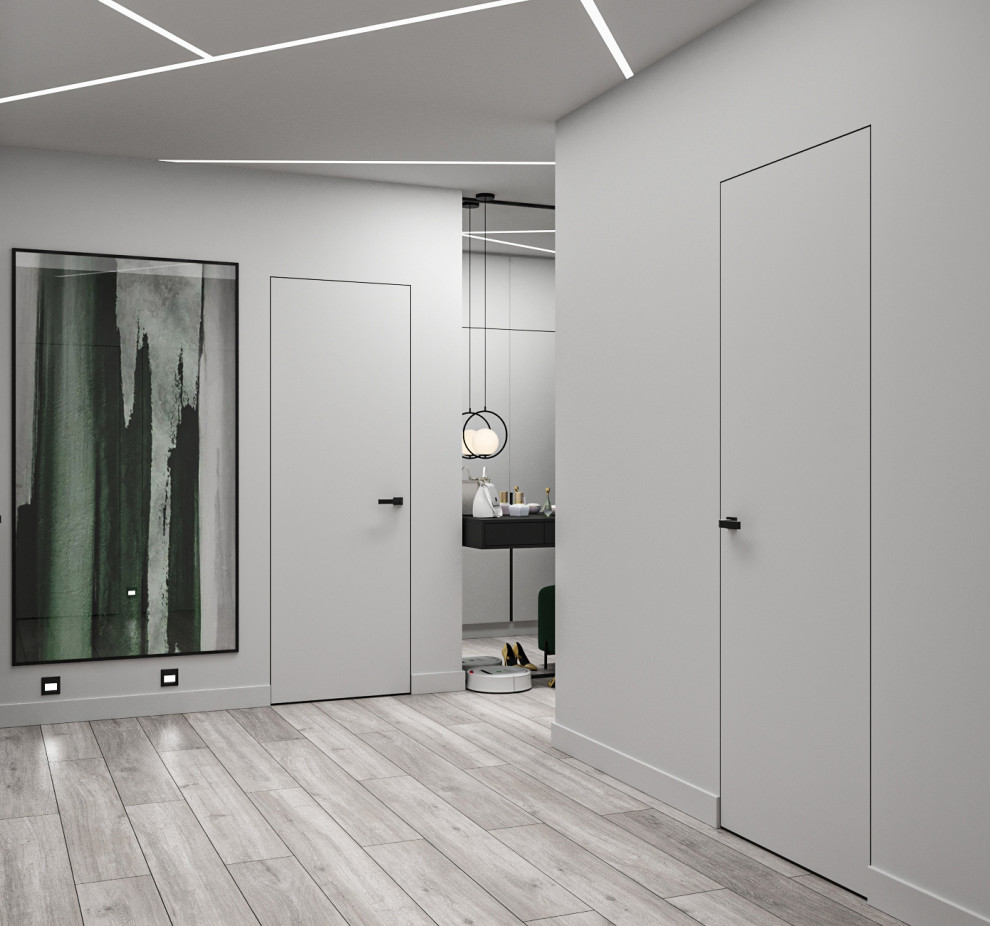 Минималистичная квартира с перетекающими гармоничными пространствами.