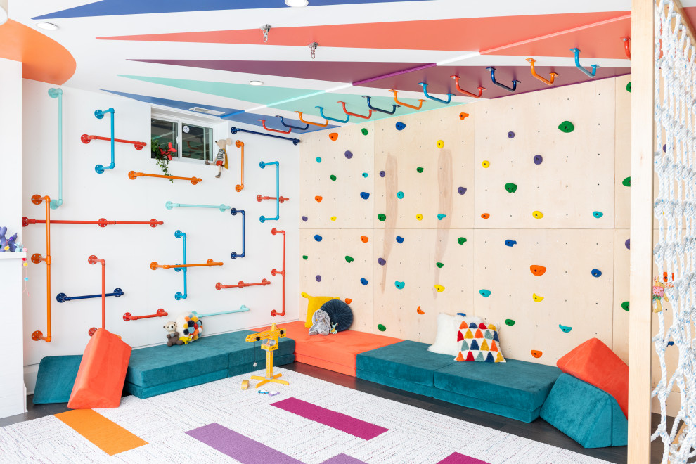 Ray of Sunshine Bethesda Playroom - Large trendy childrens' room photo in DC Metro