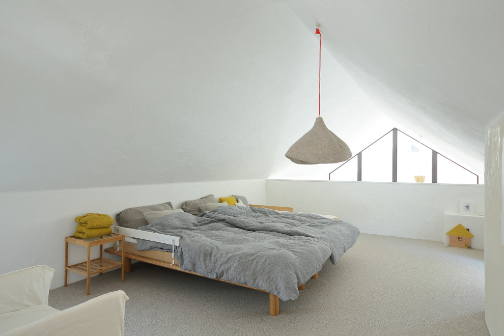 他の地域にある北欧スタイルのおしゃれな寝室のレイアウト