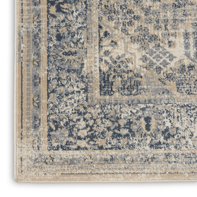 Kathy Ireland Home Malta Mai12 Rug, Ivory/Blue ...