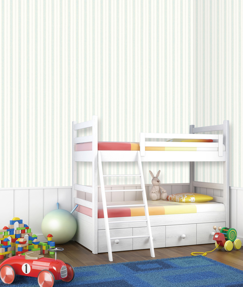 Design ideas for a traditional kids' room in Wilmington with multi-coloured walls.
