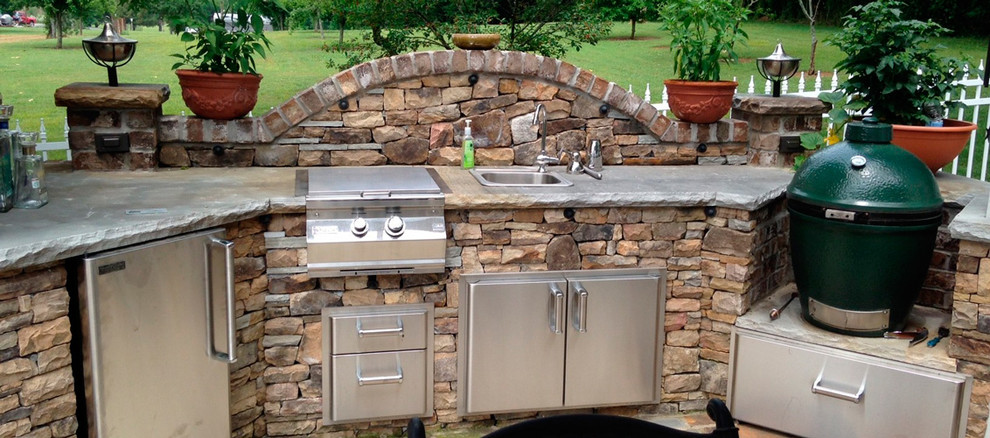 Примеры барбекю зон в загородном доме