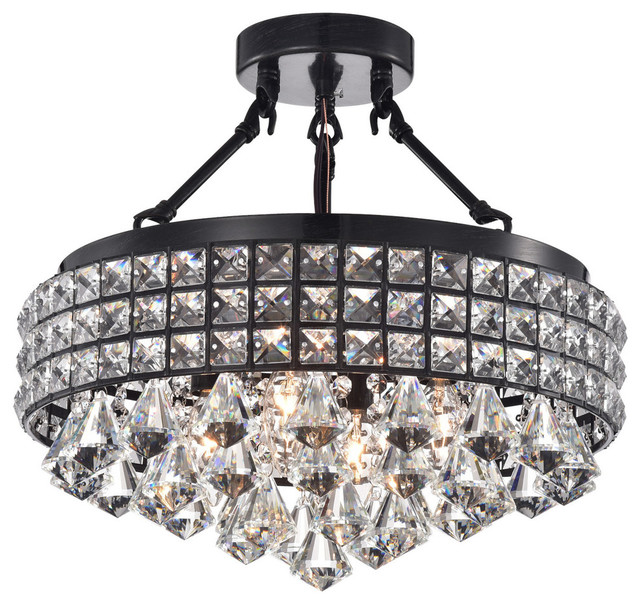 Flush Mount Ceiling Lighting, Drum Ceiling Lights With Crystals