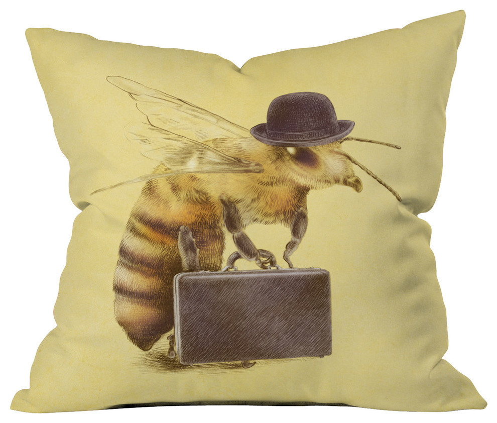 Eric Fan Worker Bee Outdoor Throw Pillow