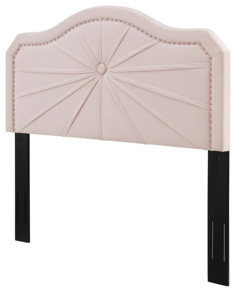 Headboard, King Size, Velvet, Dark Gray, Modern Contemporary, Bedroom